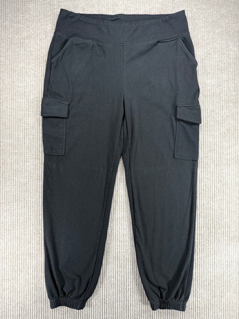 A New Day Black Cargo Jogger Sweatpants Large